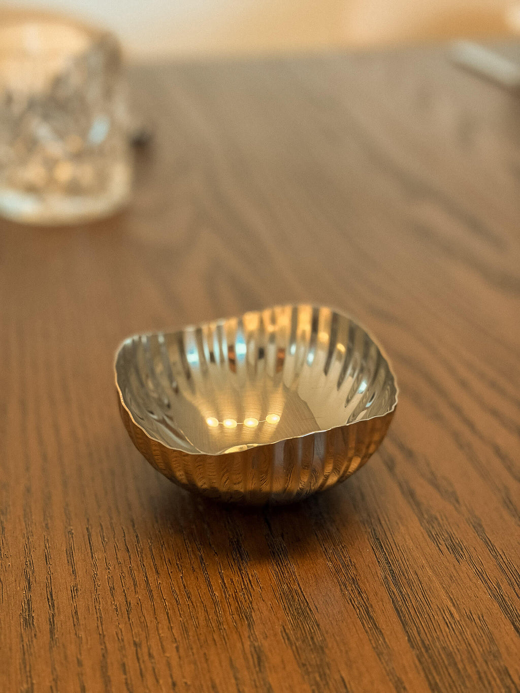 Lille Serveringsskål 10cm - Riflet Bølge